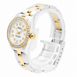 Rolex Oyster Perpetual 24MM MOP Diamond Dial Watch